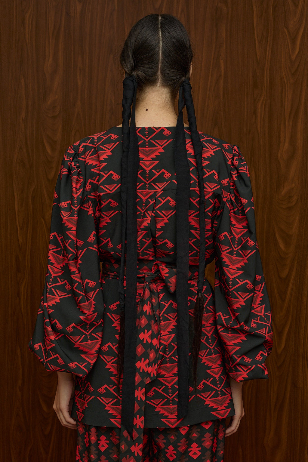 BERDES SHIRT (RUMPE BLACK/RED PRINT)