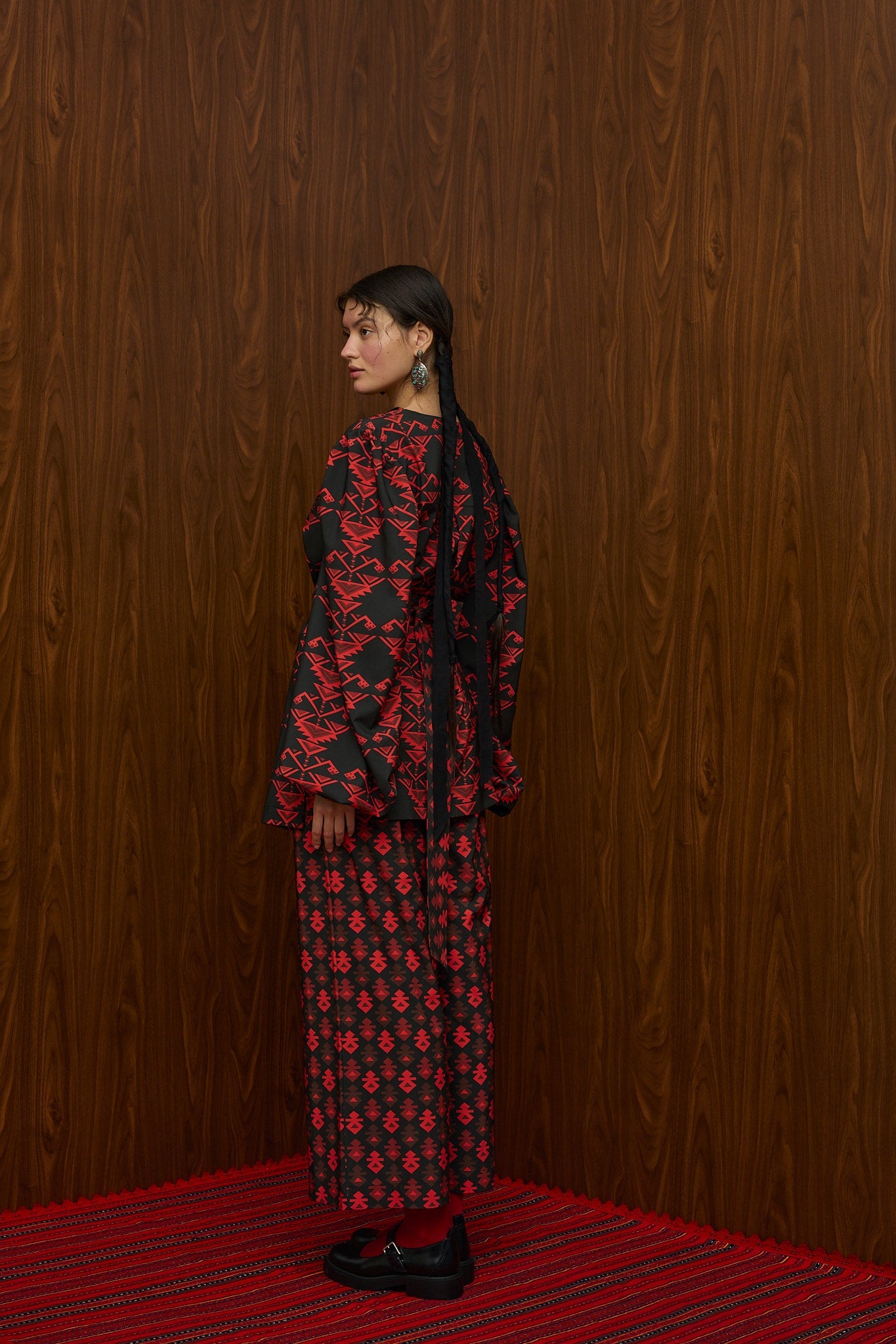 ACHELOOS PANTS (RUMPE BLACK/RED PRINT)