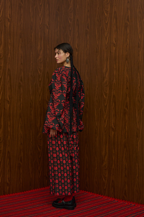 ACHELOOS PANTS (RUMPE BLACK/RED PRINT)