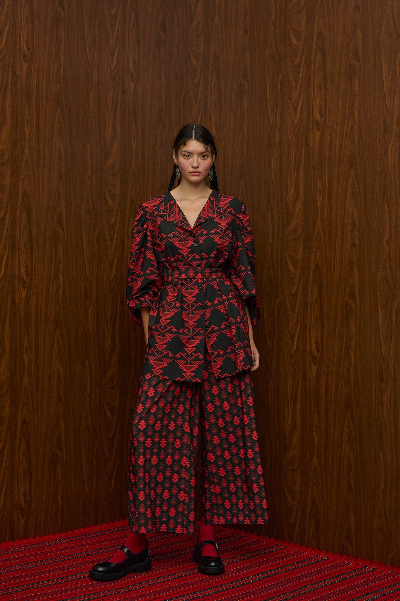 ACHELOOS PANTS (RUMPE BLACK/RED PRINT)