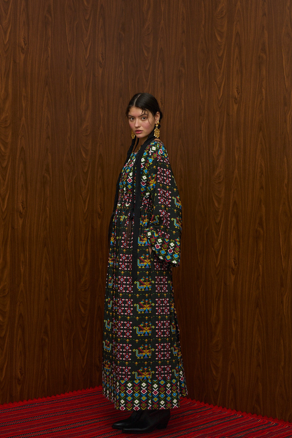 VELENTZA OVERCOAT (ELENIA BLACK PRINT)