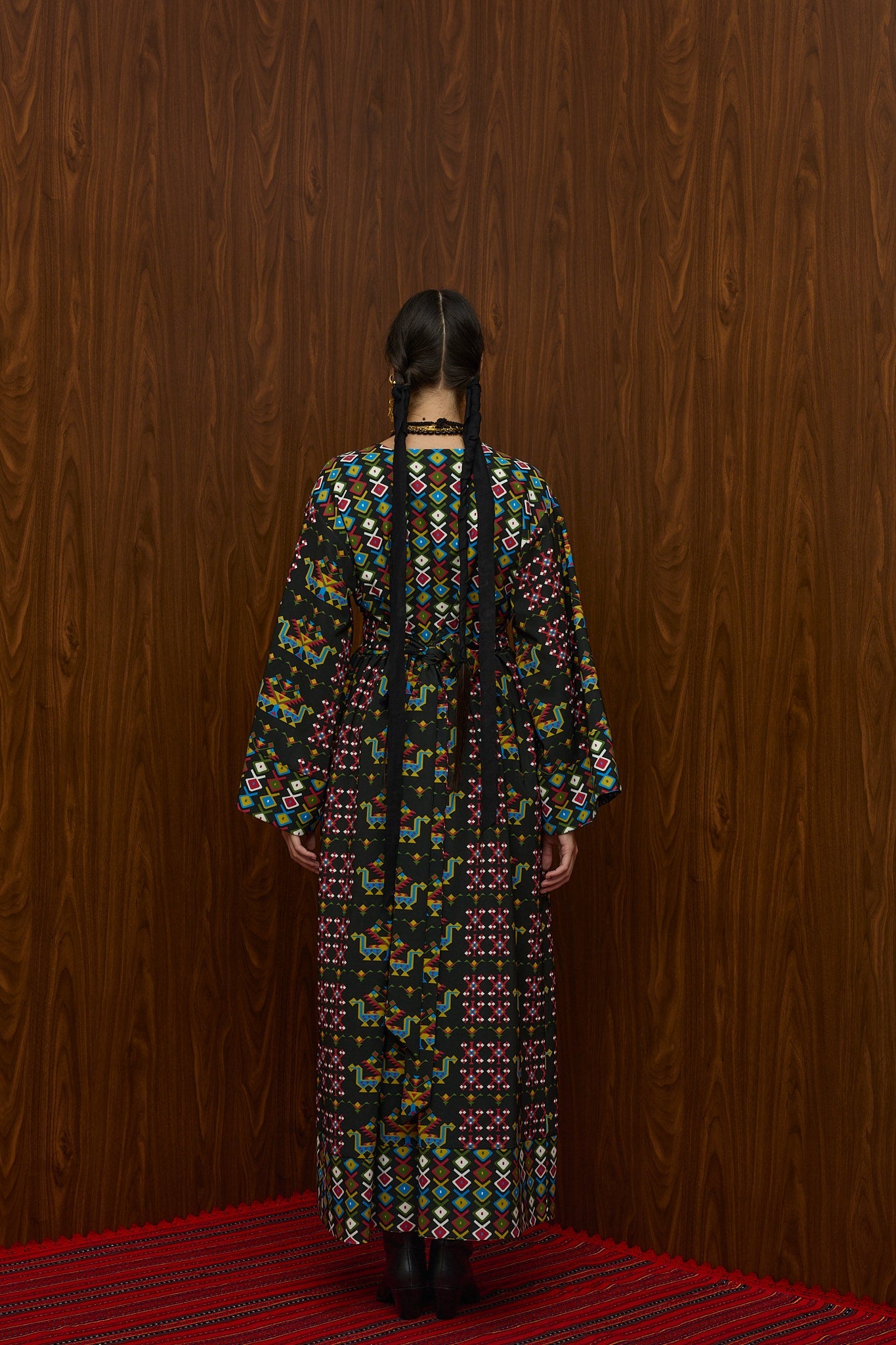 VELENTZA OVERCOAT (ELENIA BLACK PRINT)