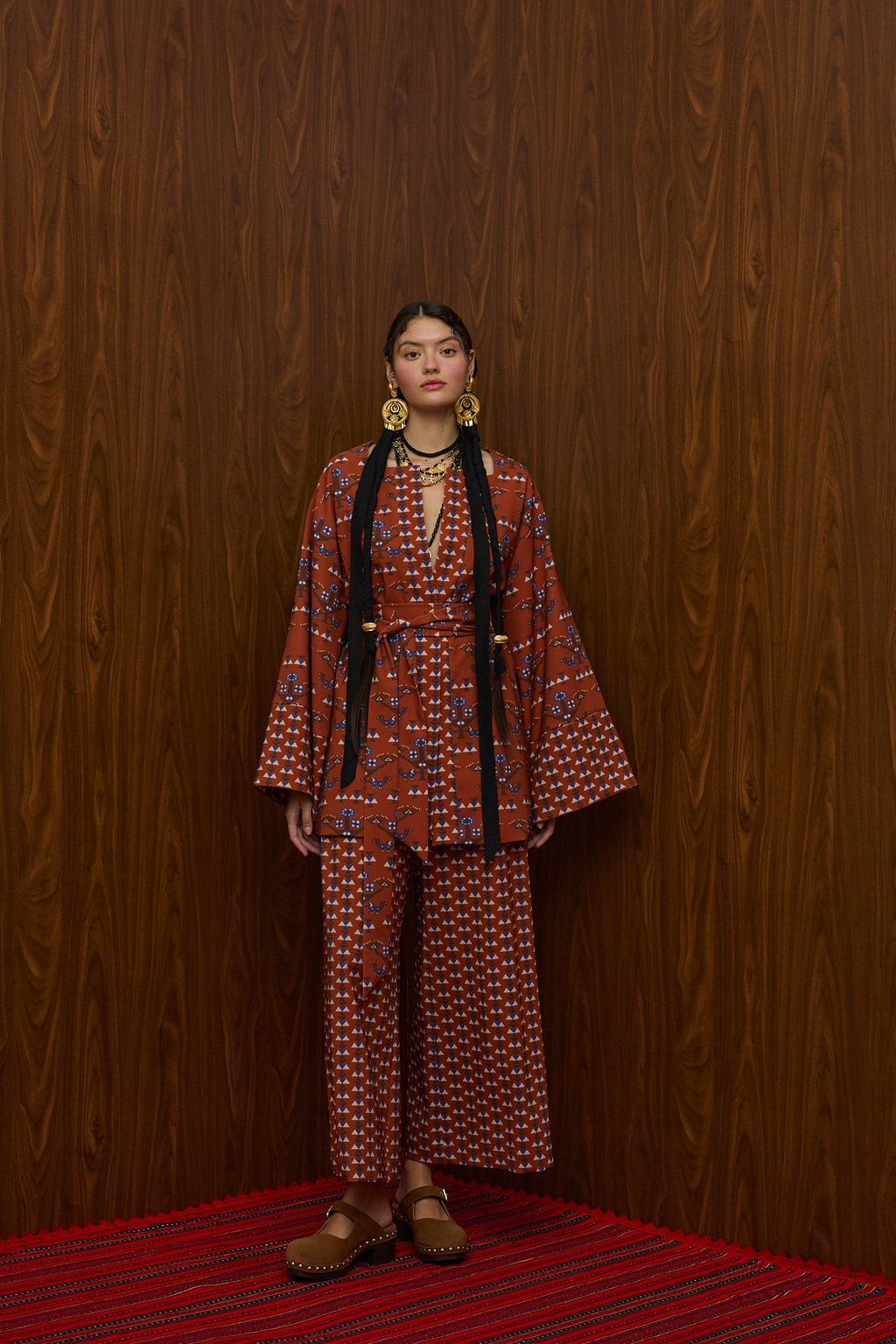 HRAMI KIMONO (KAMPOS BROWN PRINT)