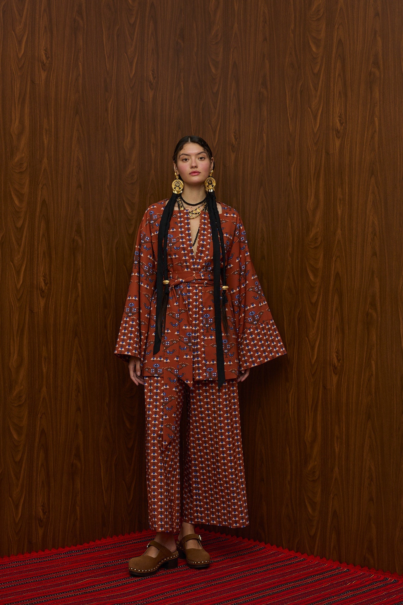 HRAMI KIMONO (KAMPOS BROWN PRINT)