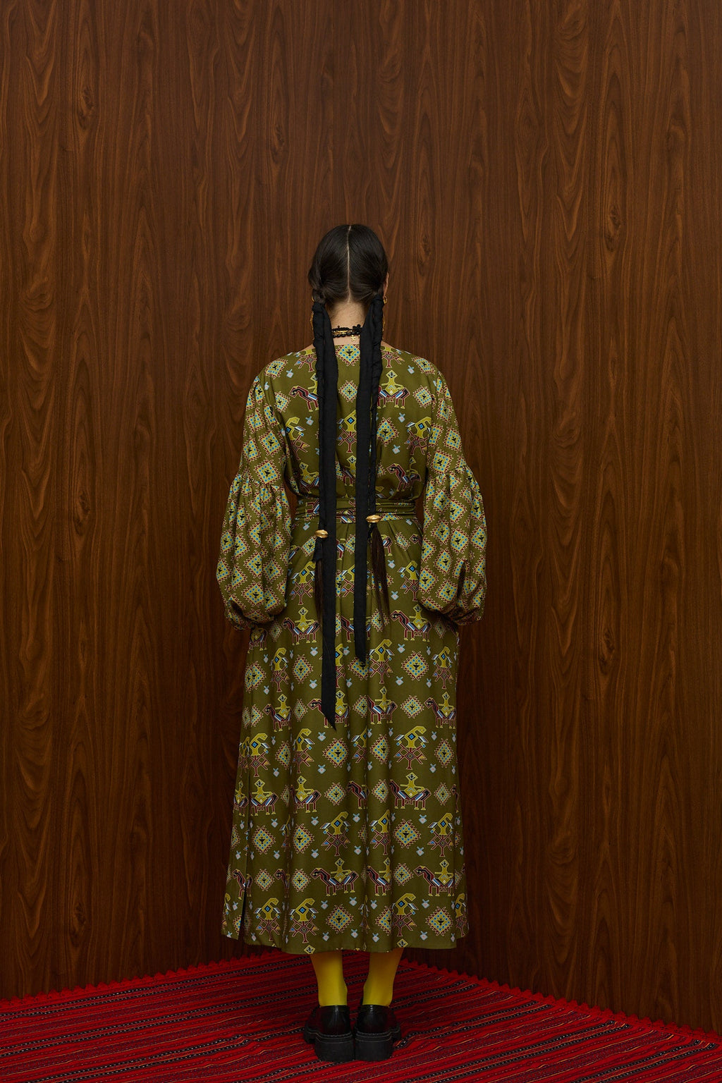 FLOKOS MAXI DRESS(NYFI GAMPROS AETOS GREEN PRINT)