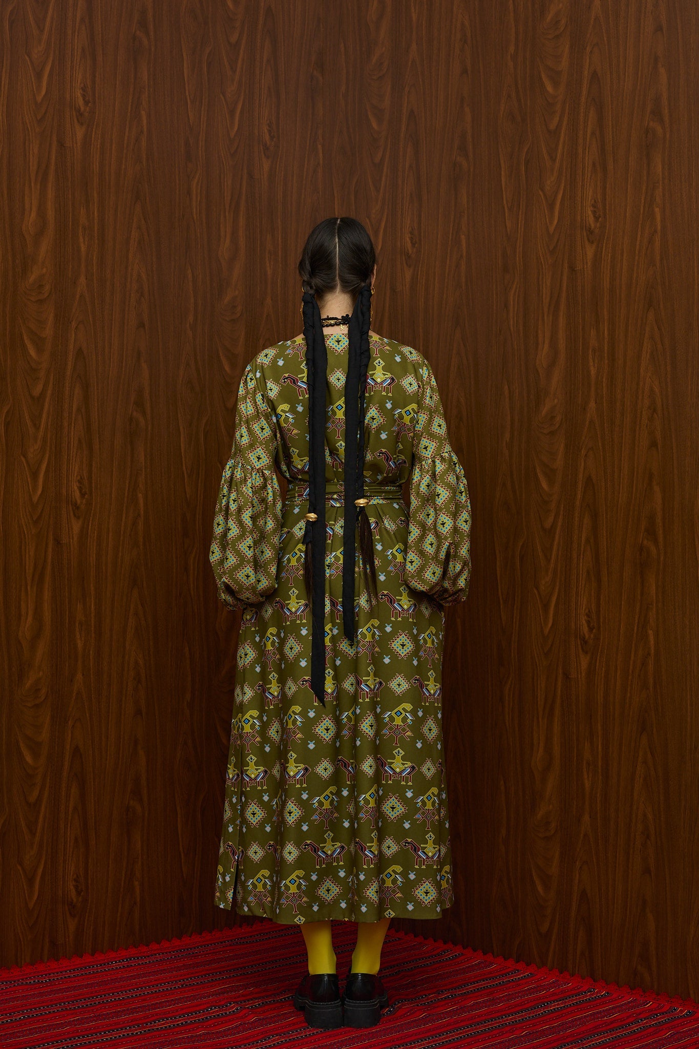FLOKOS MAXI DRESS(NYFI GAMPROS AETOS GREEN PRINT)