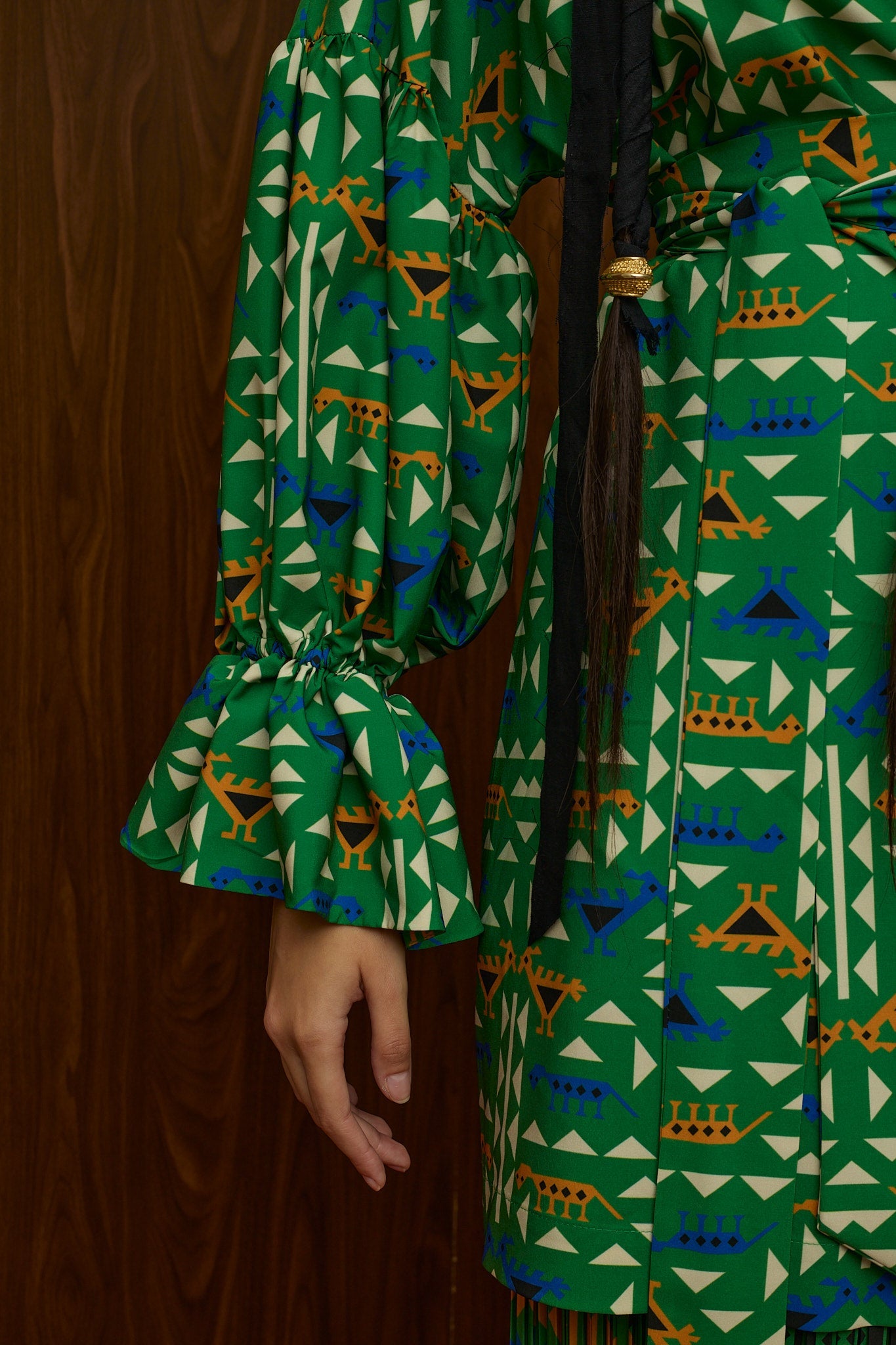 TSIKRIKI SHIRT/DRESS (ZOOMORFON GREEN PRINT)