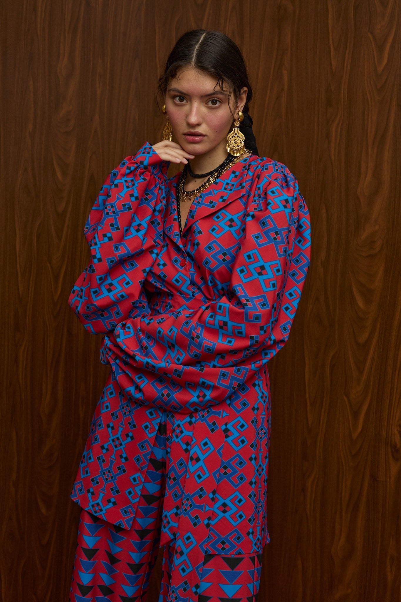 BERDES SHIRT (PETES RED/BLUE PRINT)