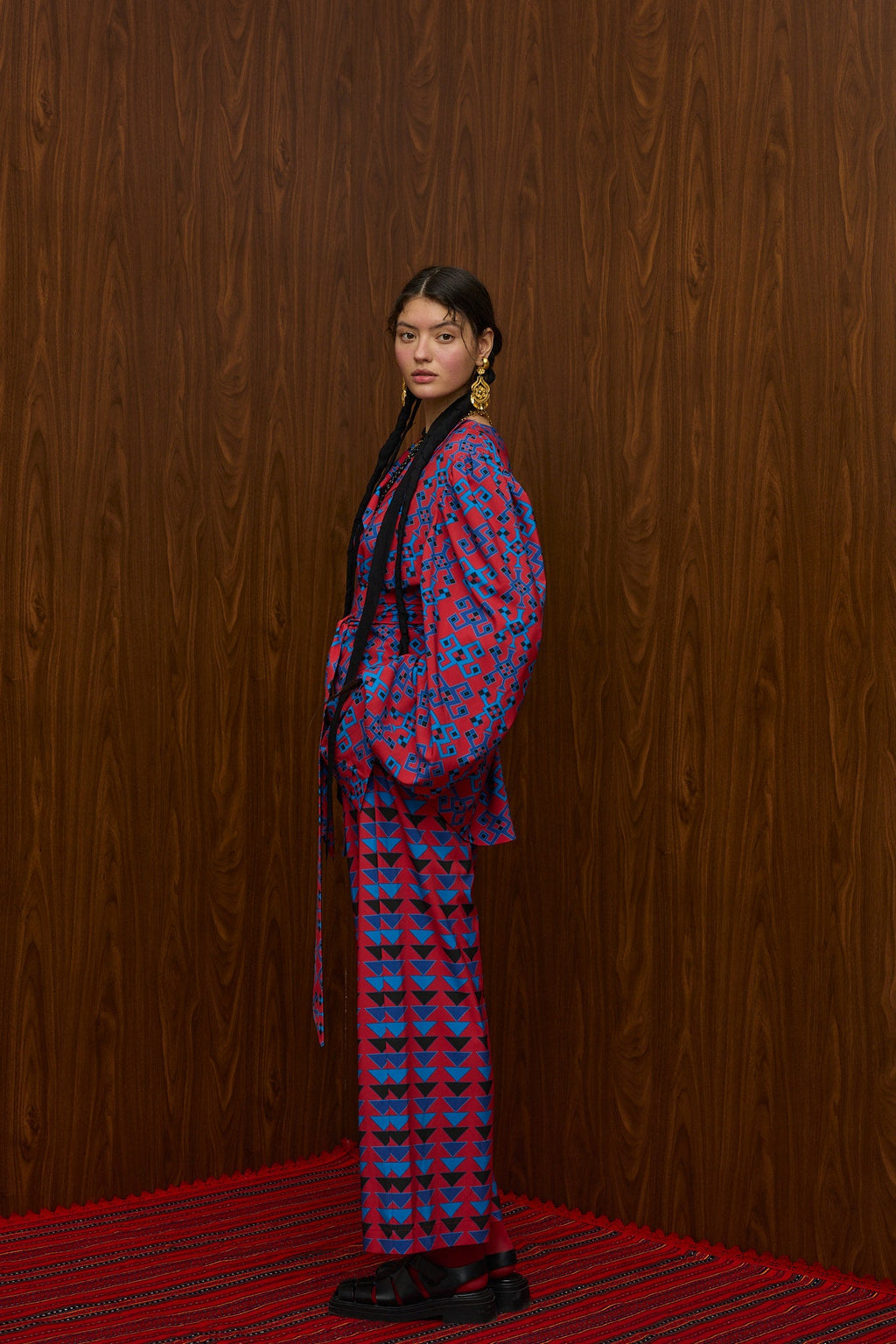 HRAMI PANTS (PETES RED/BLUE PRINT)