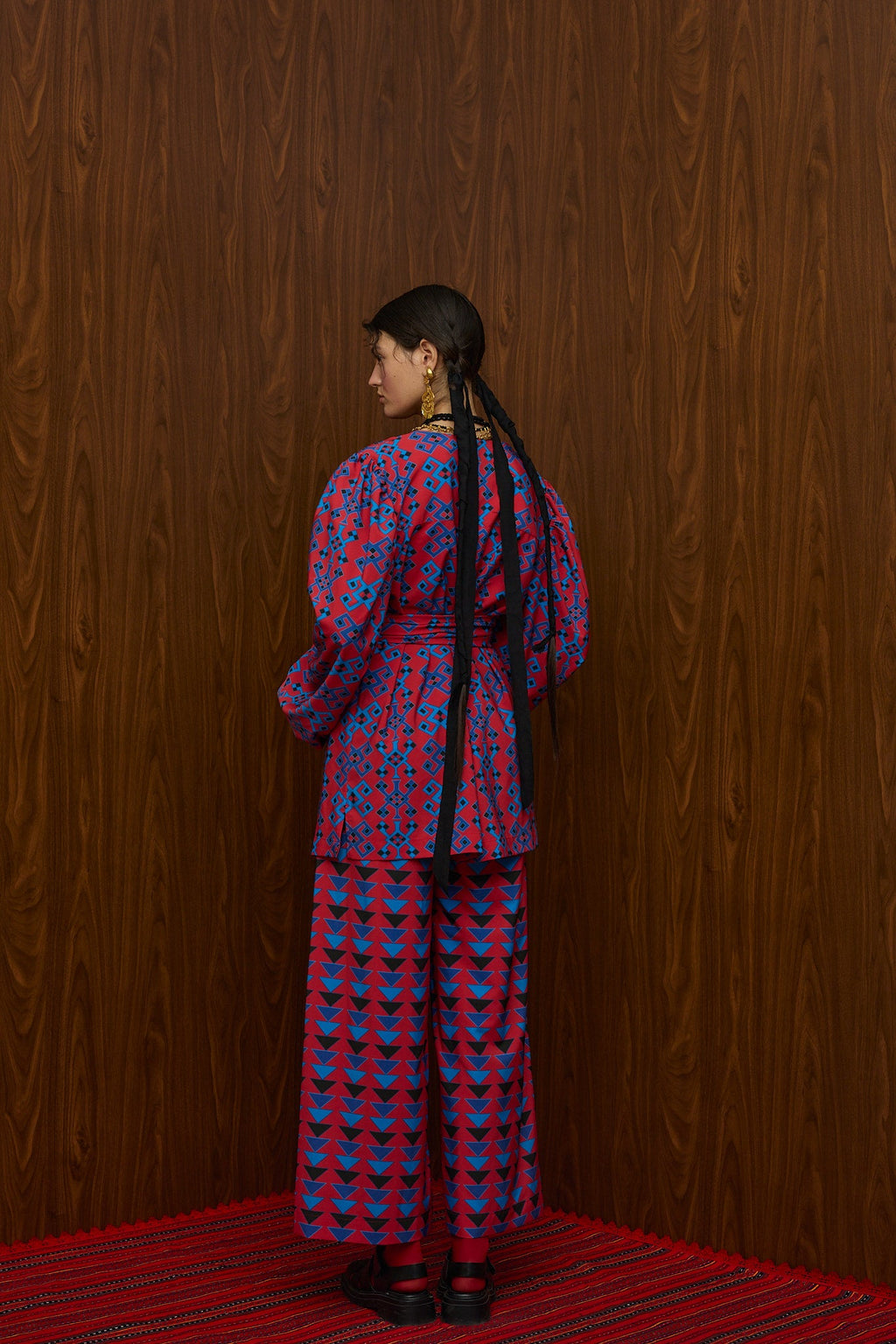 HRAMI PANTS (PETES RED/BLUE PRINT)