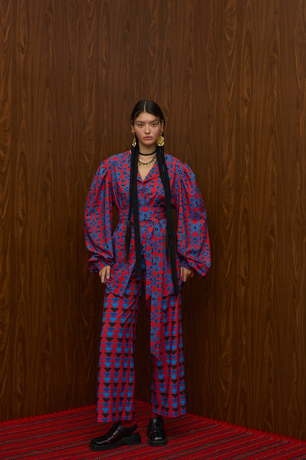 HRAMI PANTS (PETES RED/BLUE PRINT)