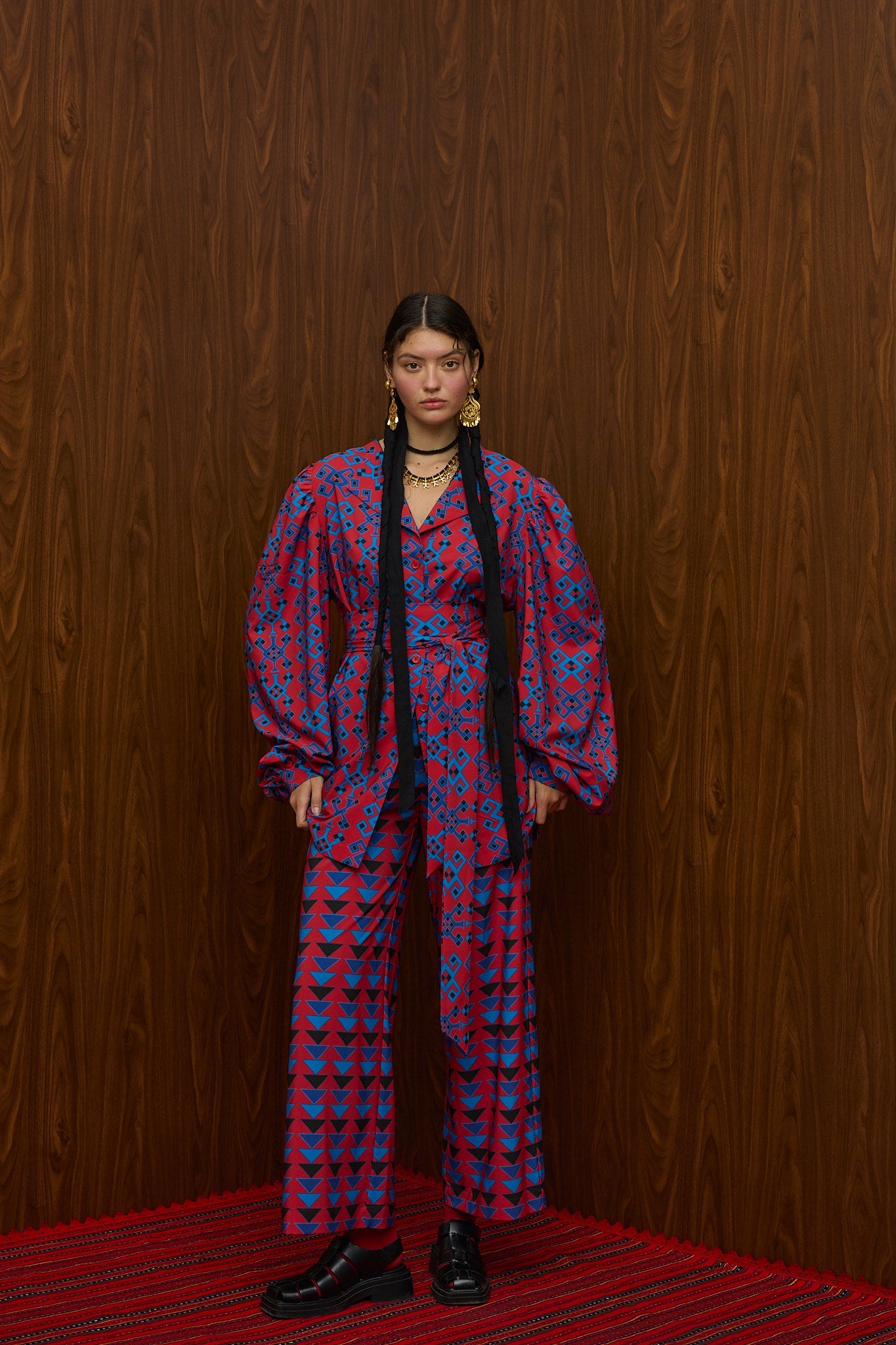 HRAMI PANTS (PETES RED/BLUE PRINT)