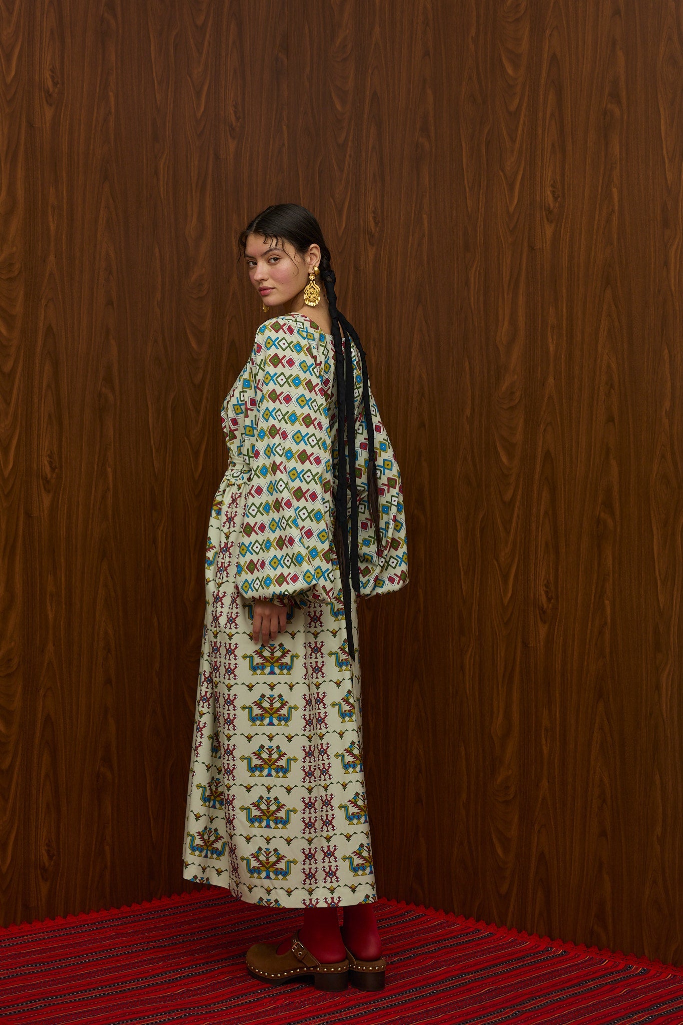 METSOVO MAXI DRESS (ELENIA BEIGE PRINT)