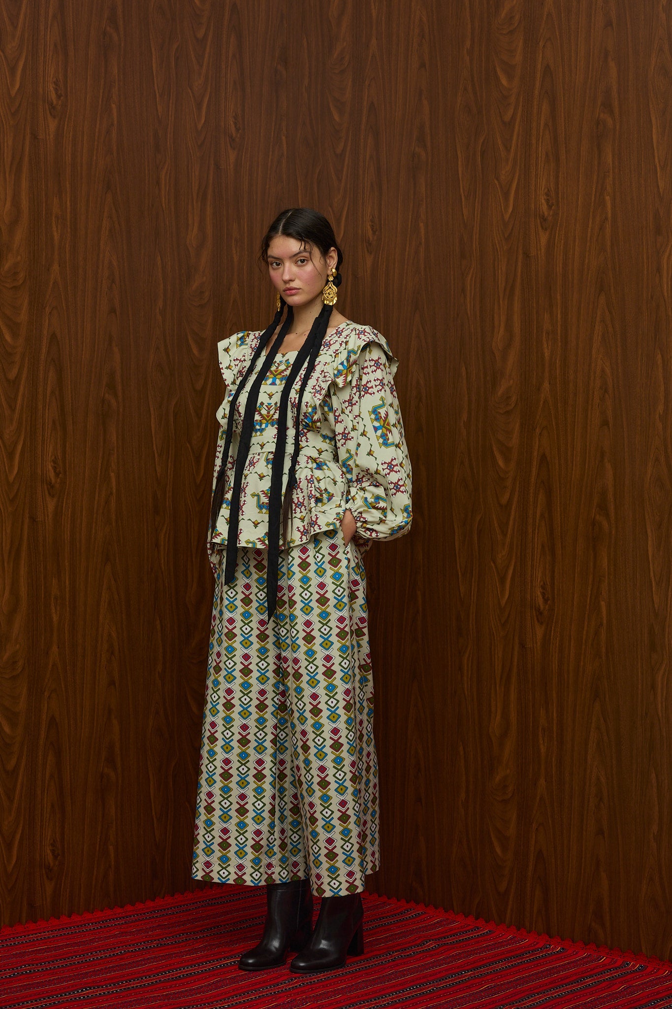 ACHELOOS PANTS (ELENIA BEIGE PRINT)