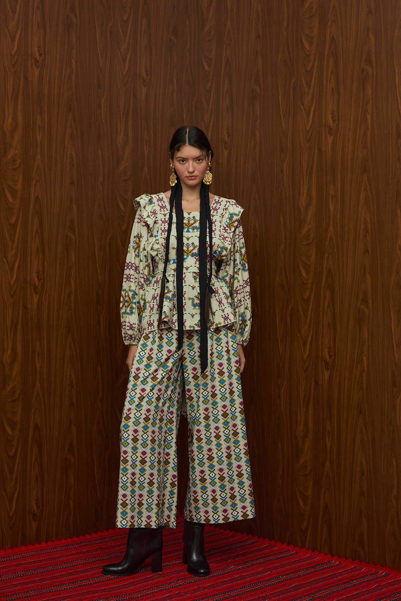 ACHELOOS PANTS (ELENIA BEIGE PRINT)