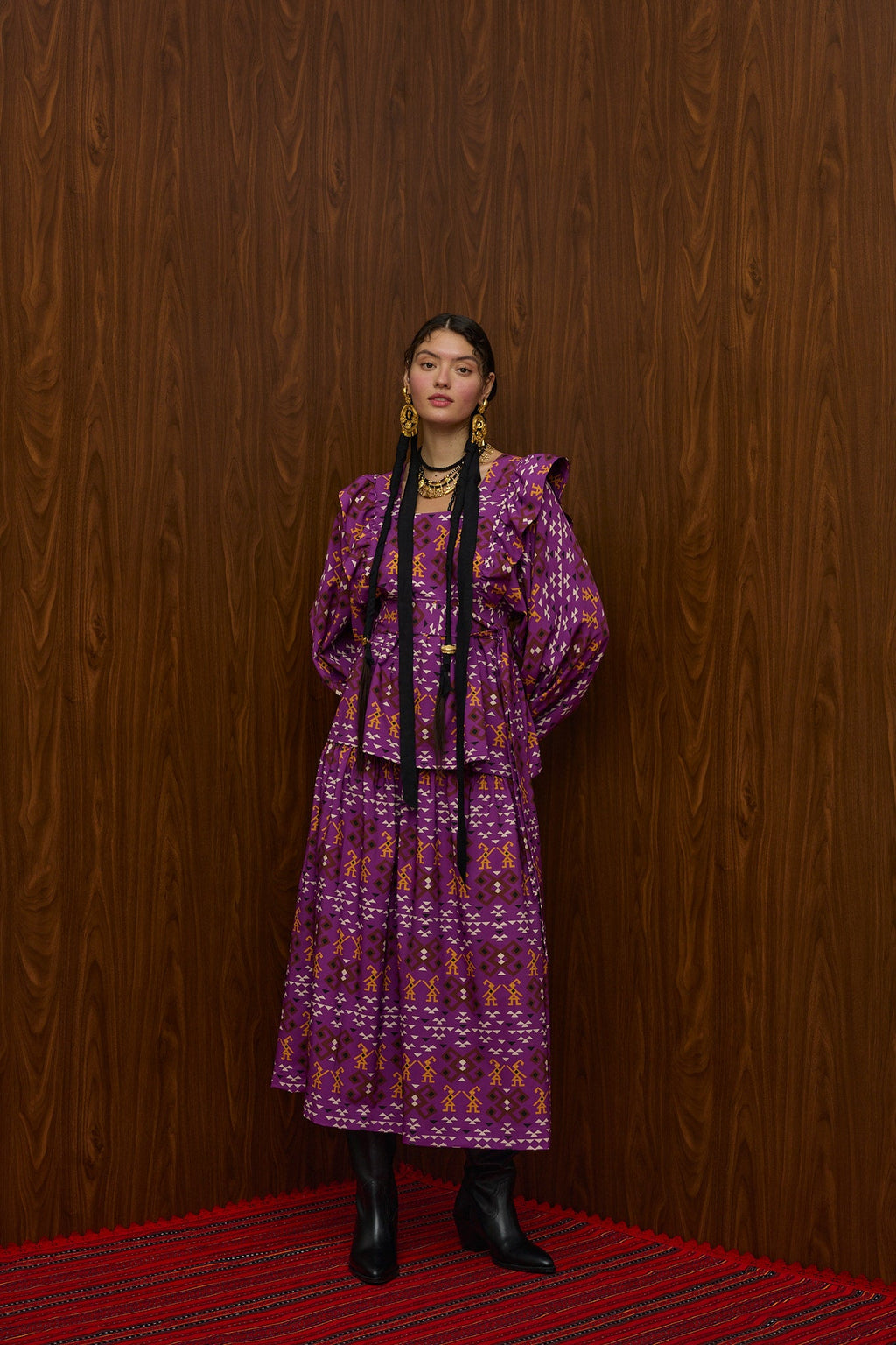 ACHELOOS TOP (EVZONES PURPLE PRINT)