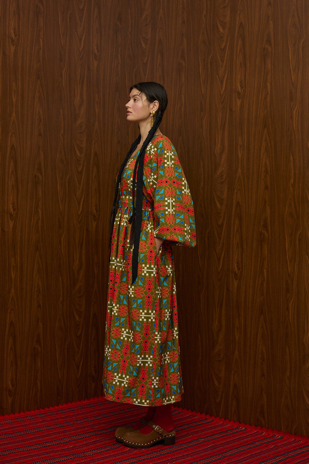METSOVO MAXI DRESS (FTIORLOU GREEN PRINT)
