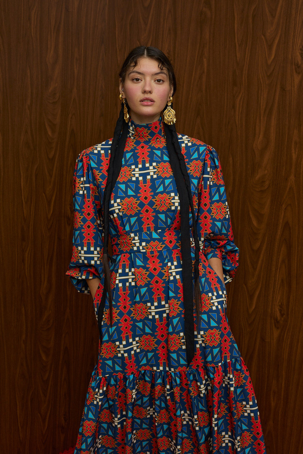 FLOKATI MAXI DRESS (FTIORLOU BLUE PRINT)