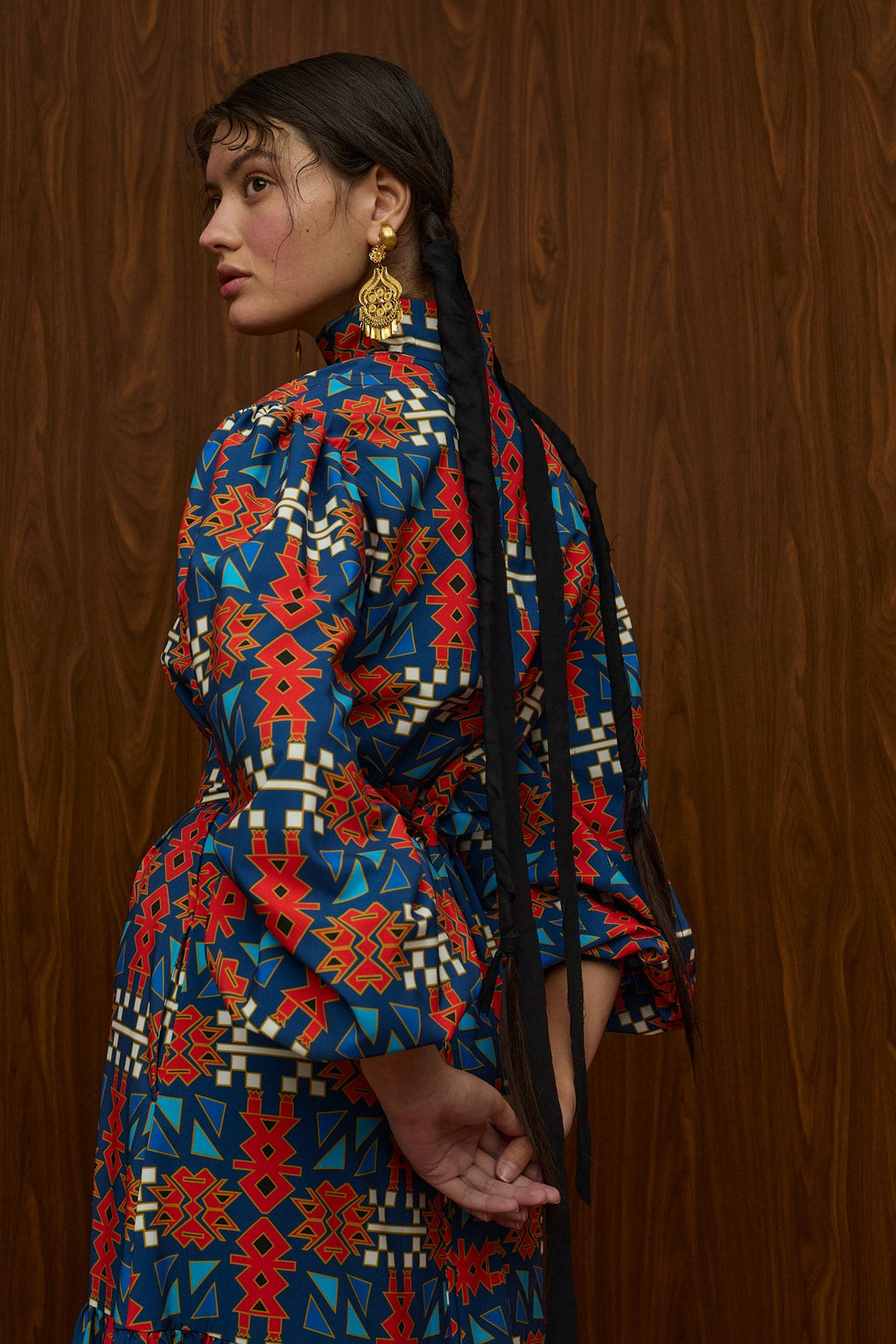 FLOKATI MAXI DRESS (FTIORLOU BLUE PRINT)