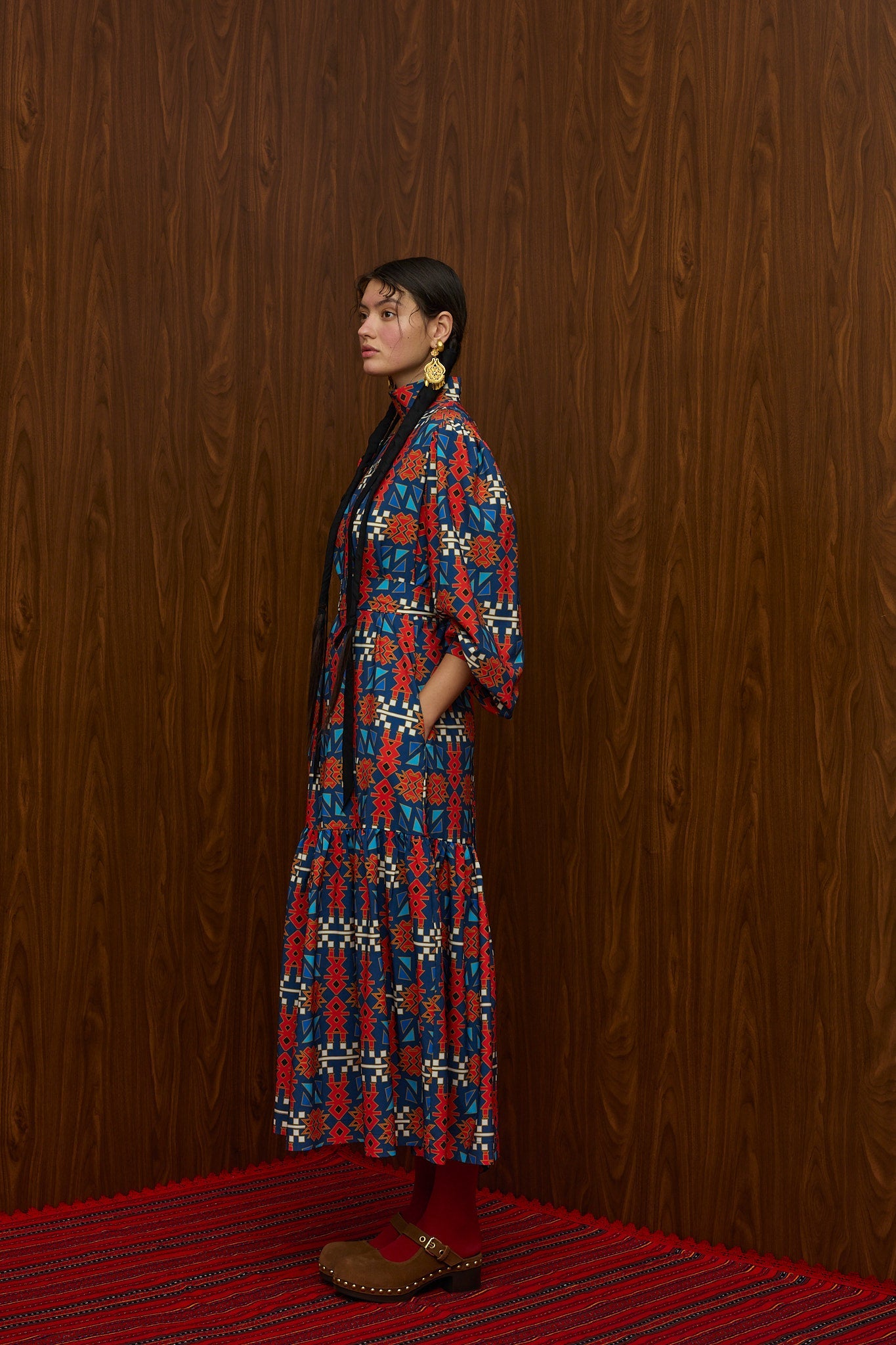 FLOKATI MAXI DRESS (FTIORLOU BLUE PRINT)