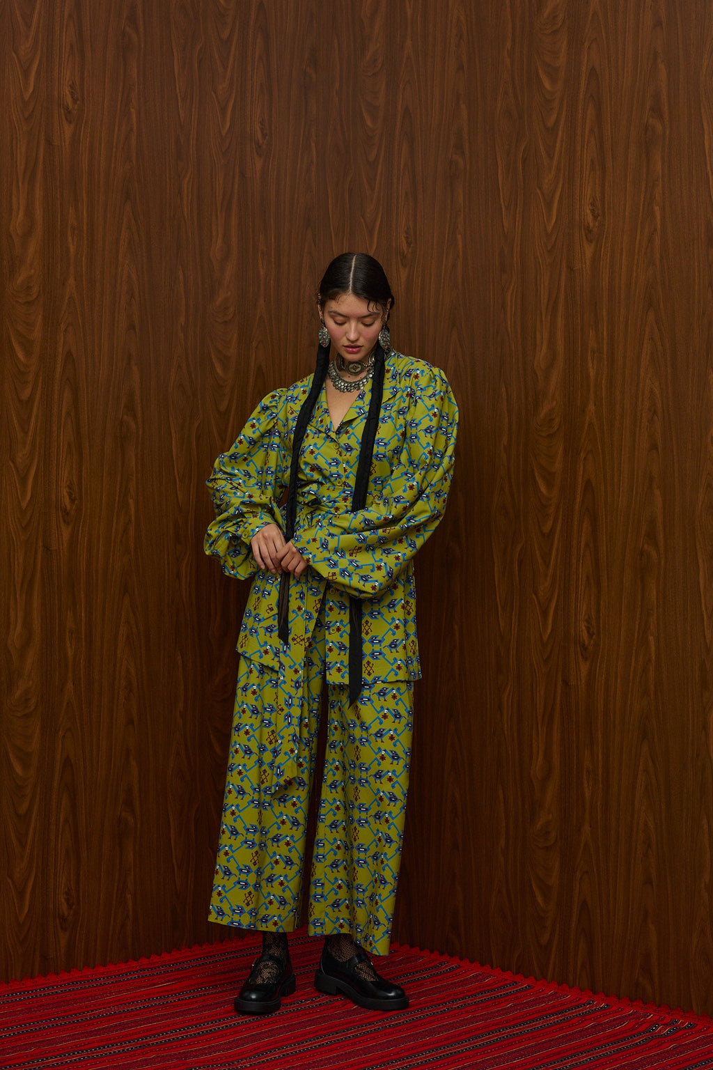 BERDES SHIRT (ALOGON GREEN PRINT)