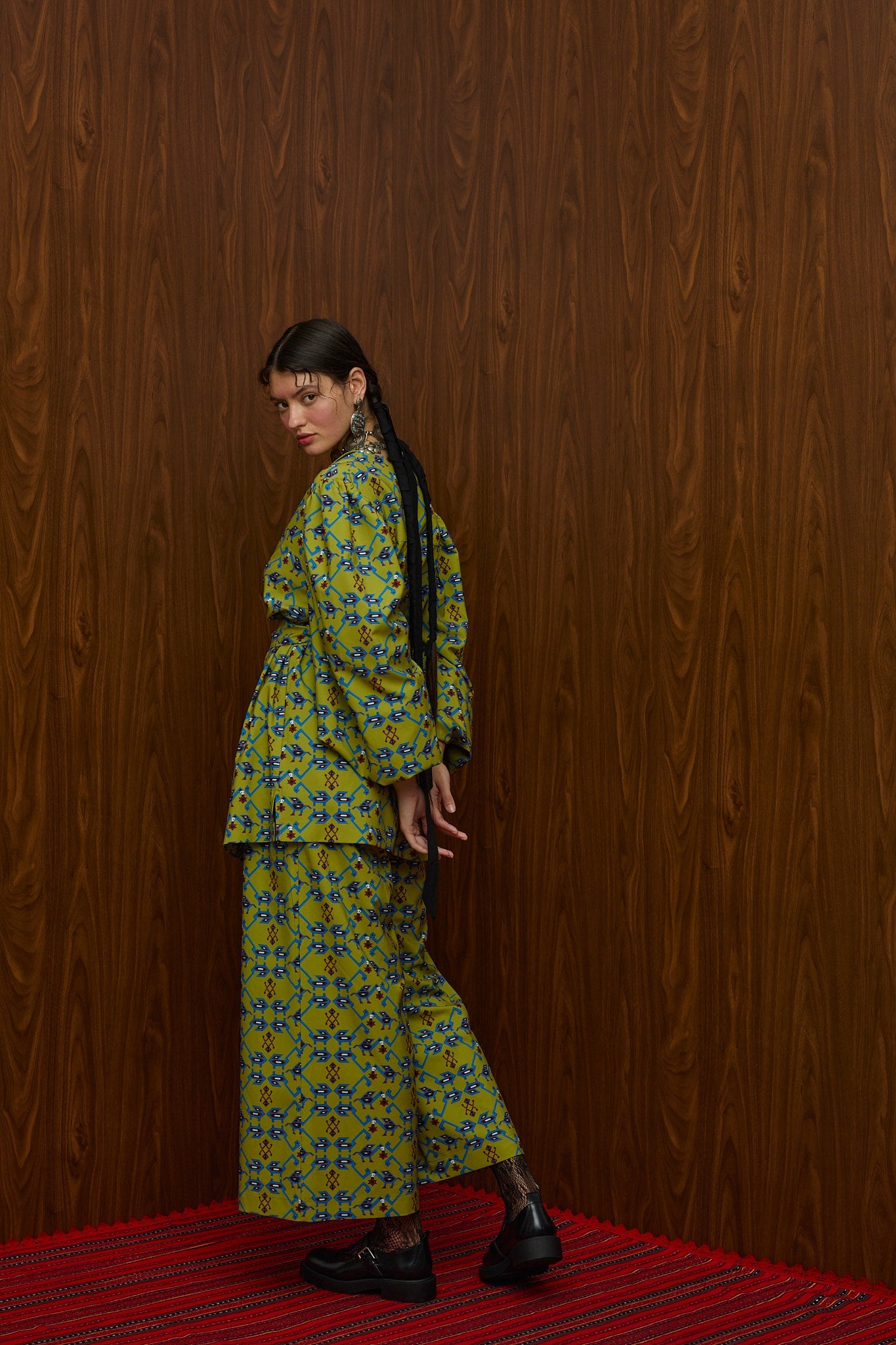 BERDES SHIRT (ALOGON GREEN PRINT)