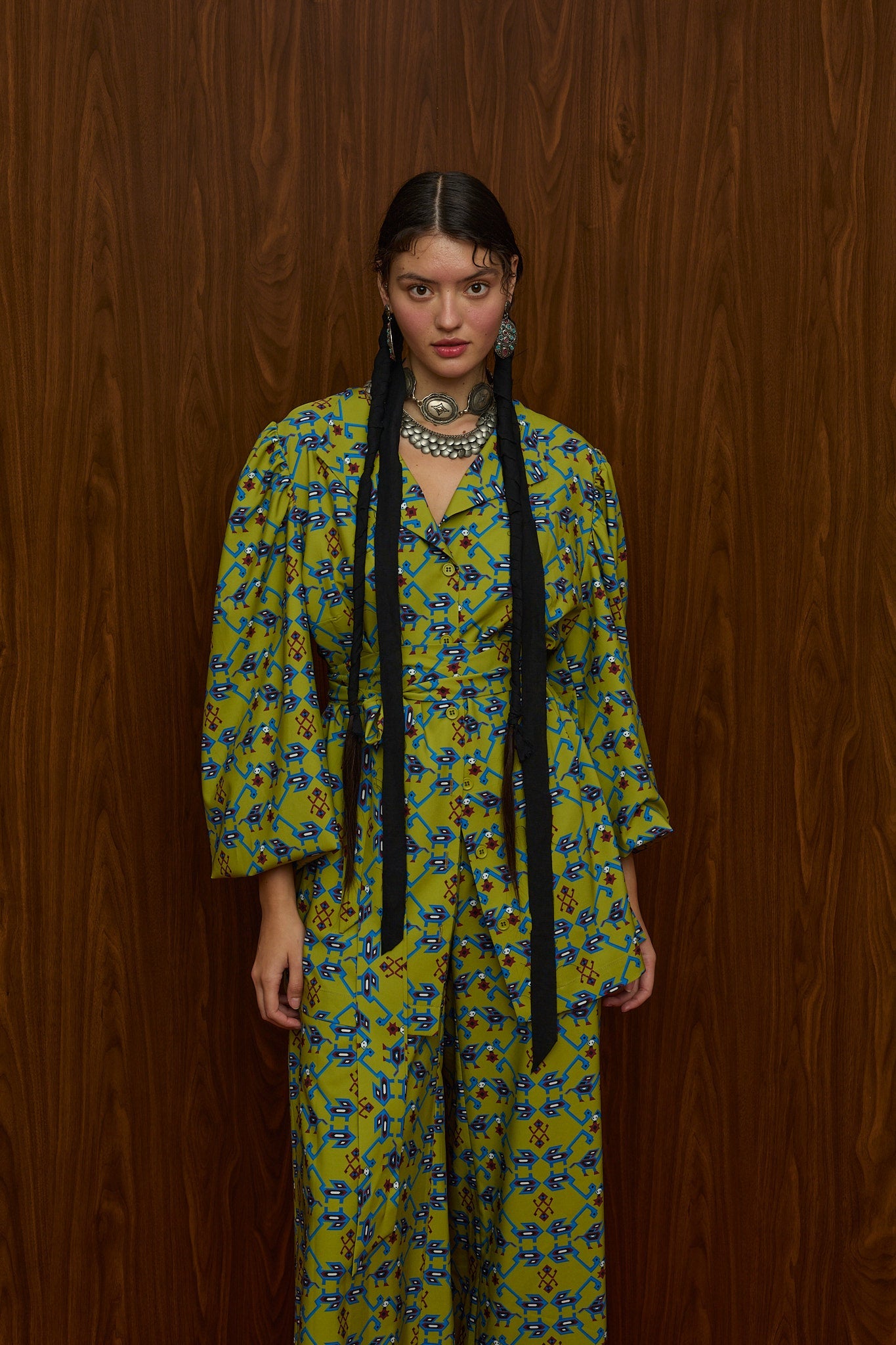 BERDES SHIRT (ALOGON GREEN PRINT)