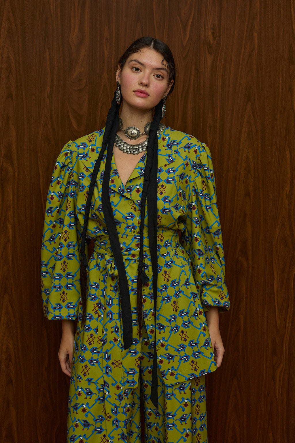BERDES SHIRT (ALOGON GREEN PRINT)