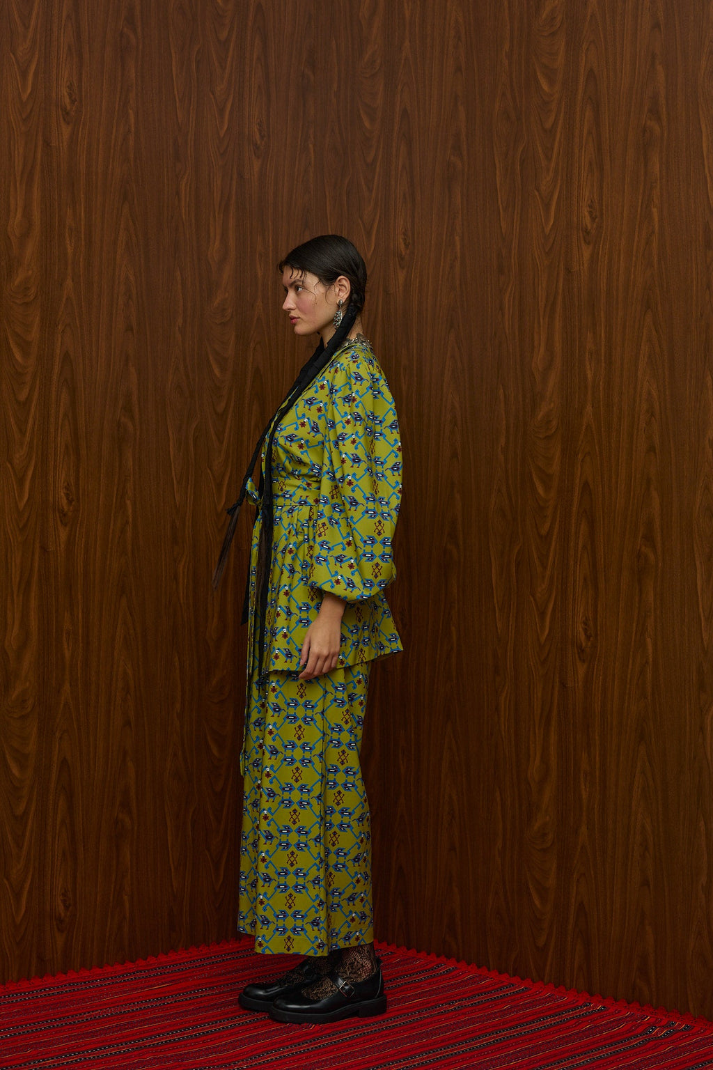 ACHELOOS PANTS (ALOGON GREEN PRINT)