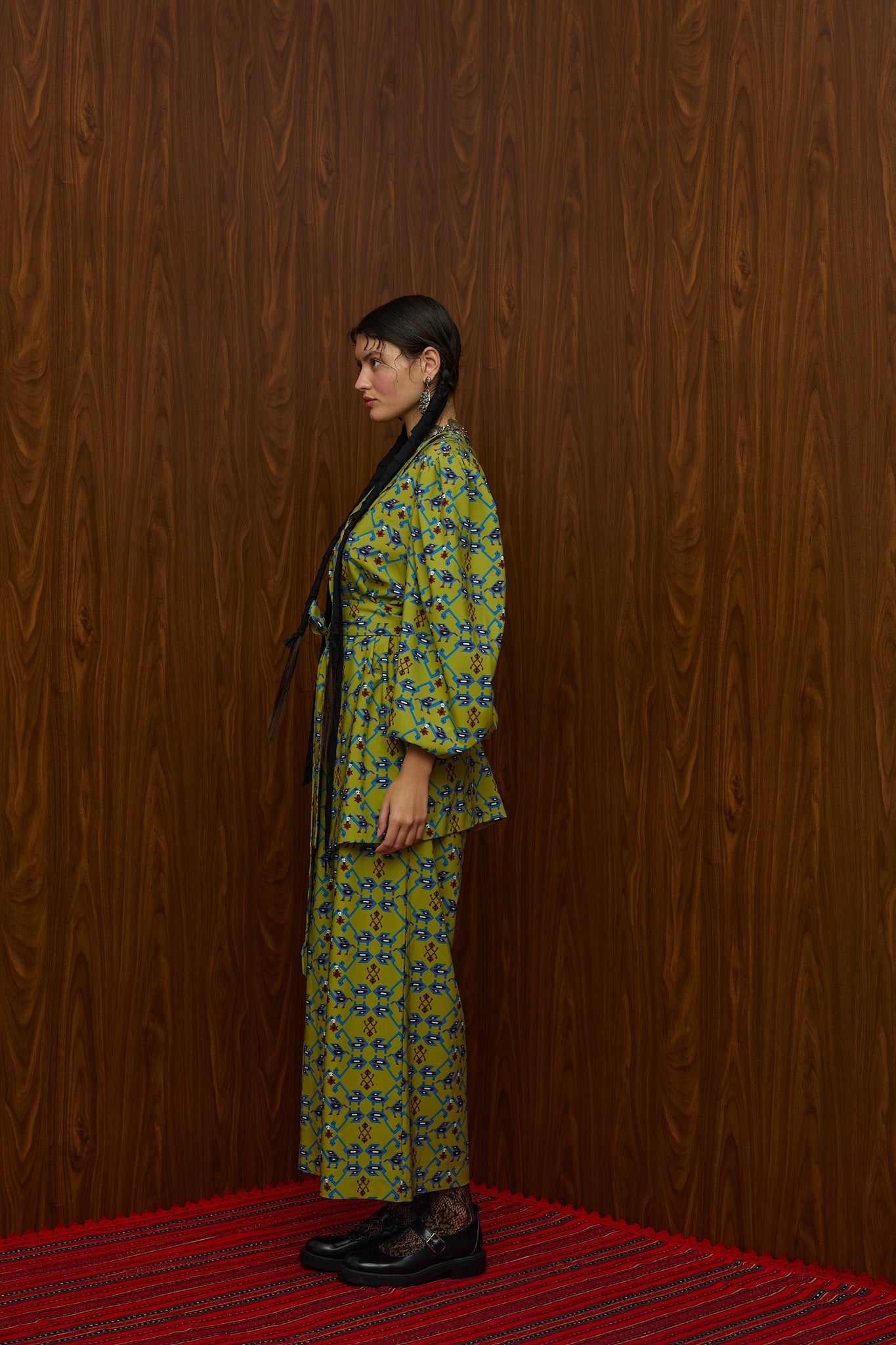 ACHELOOS PANTS (ALOGON GREEN PRINT)