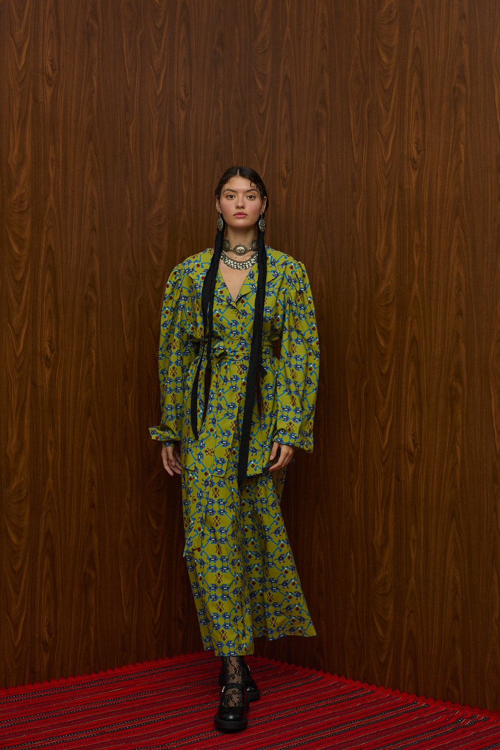 ACHELOOS PANTS (ALOGON GREEN PRINT)