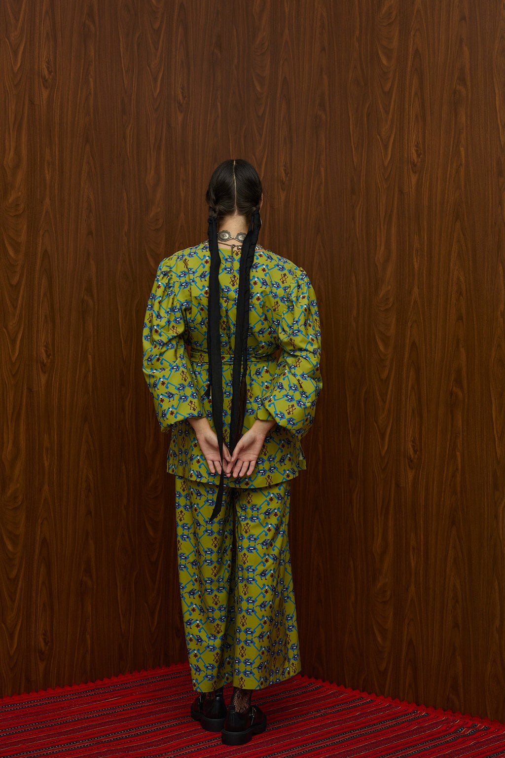 ACHELOOS PANTS (ALOGON GREEN PRINT)