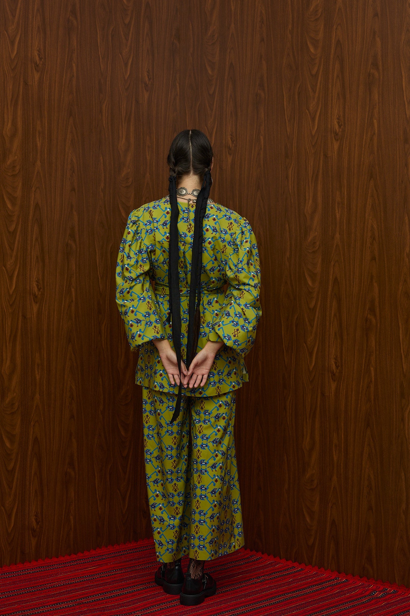 ACHELOOS PANTS (ALOGON GREEN PRINT)