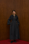 VELENTZA OVERCOAT (BLACK PLISSE)
