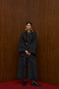 ACHELOOS PANTS (BLACK PLISSE)