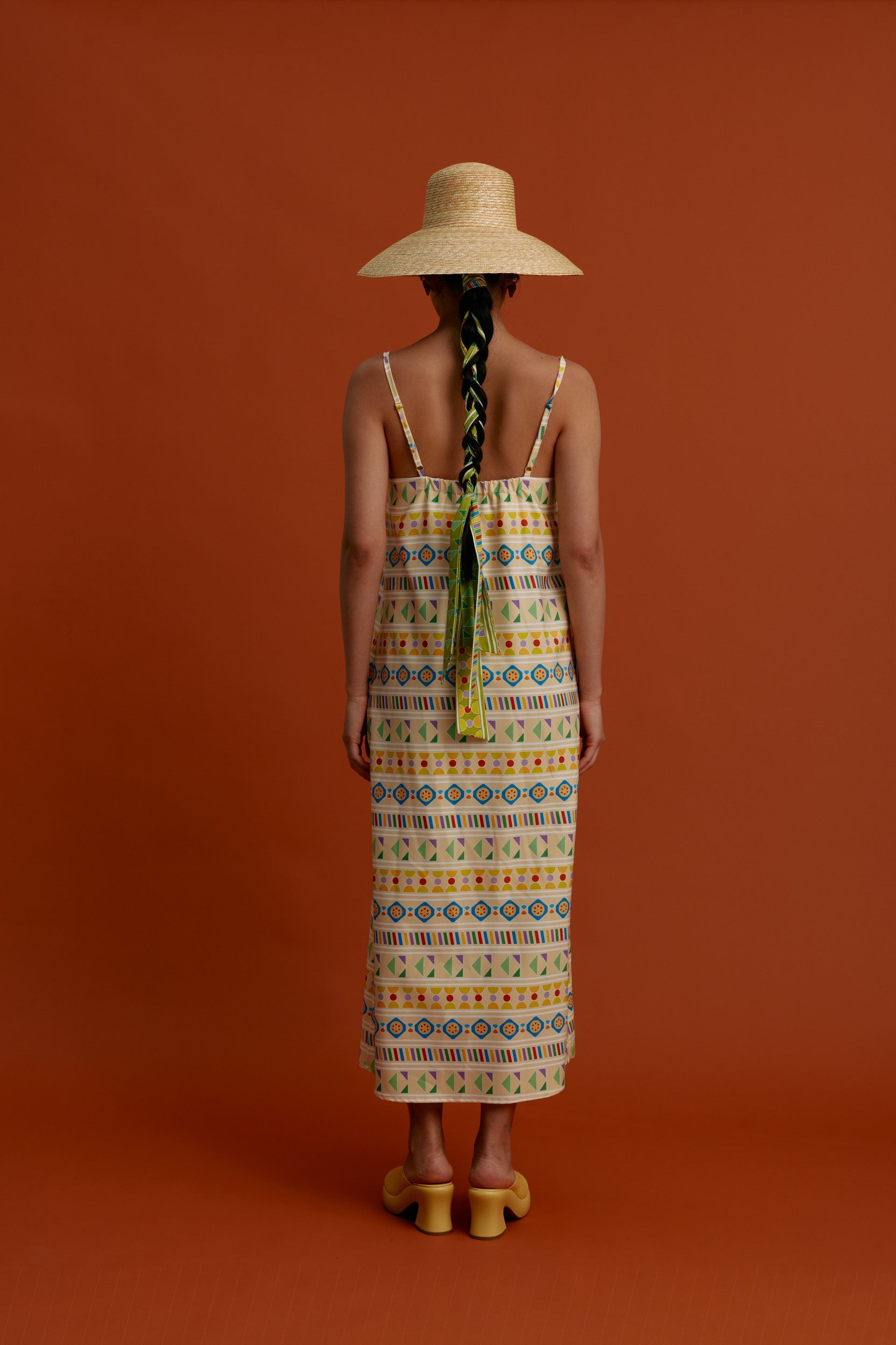 LITHI Maxi Dress (Pyrgousika Multi Beige)