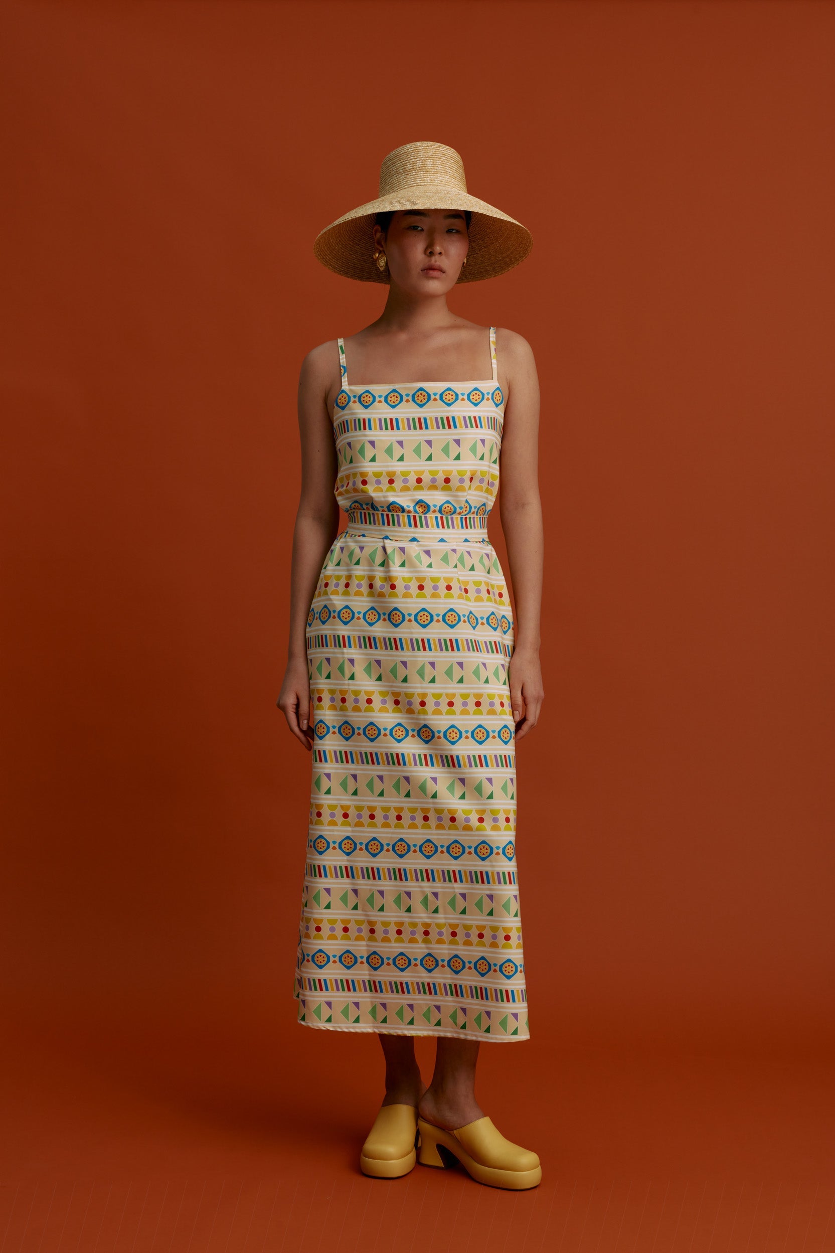 LITHI Maxi Dress (Pyrgousika Multi Beige)