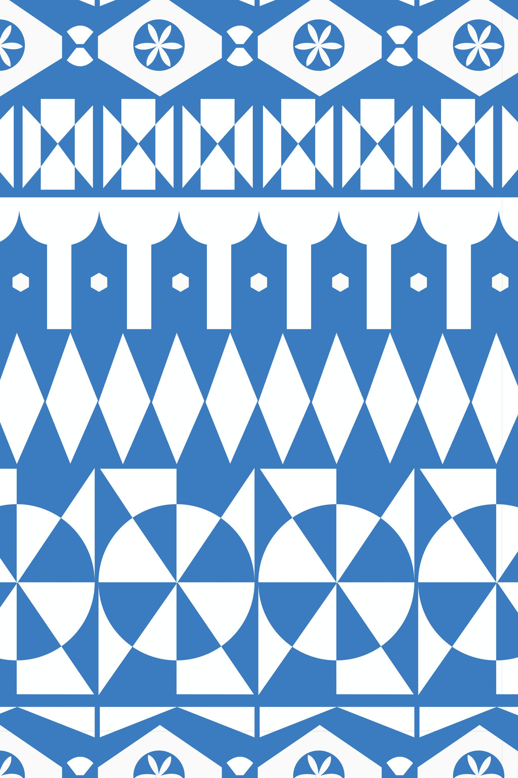 MASTICHOCHORI Shirt (White Motifs Blue)
