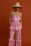 LAGADA Top (White motifs pink)