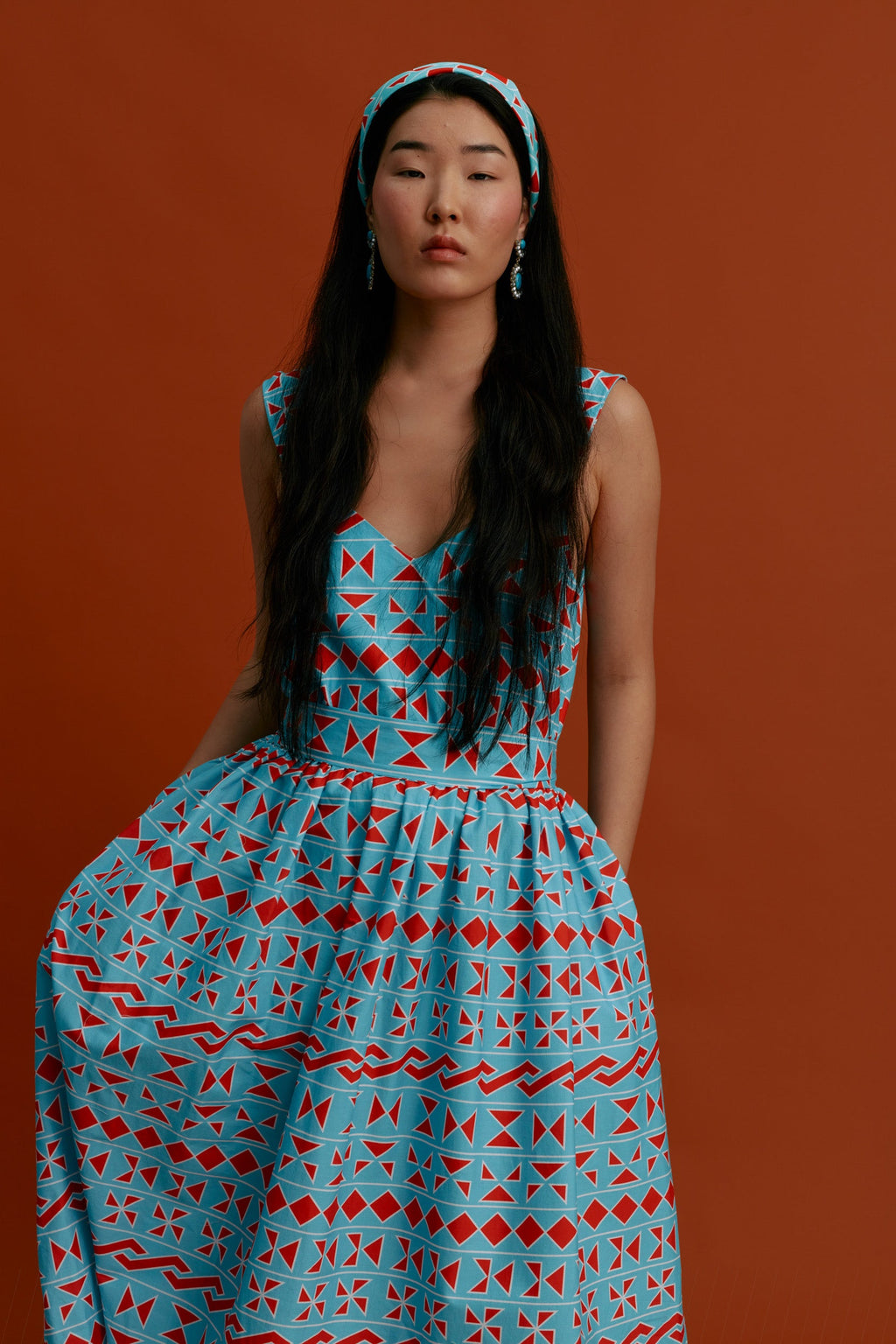 MARMARO Maxi Dress (Pyrgousika Turquoise base)