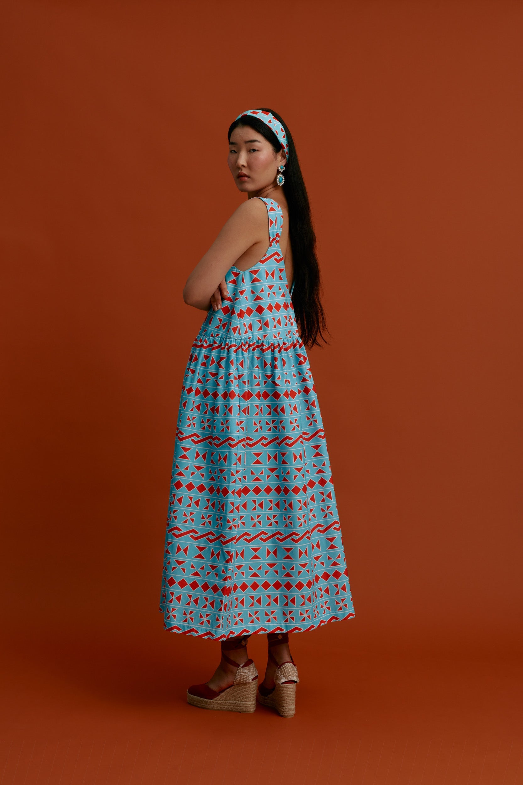 MARMARO Maxi Dress (Pyrgousika Turquoise base)