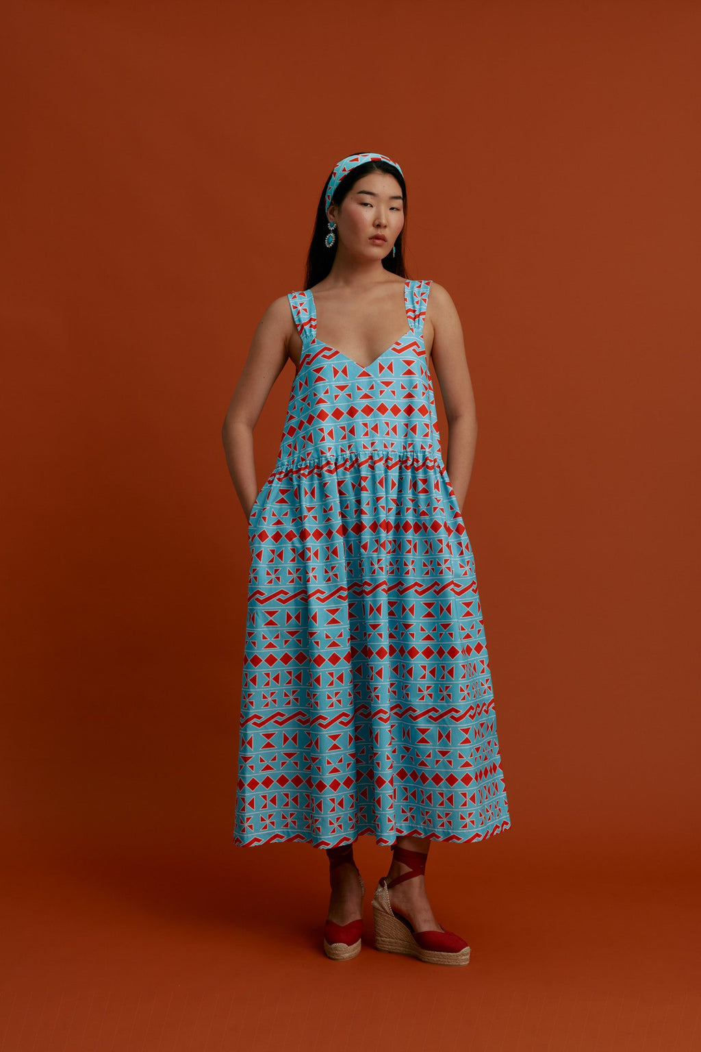 MARMARO Maxi Dress (Pyrgousika Turquoise base)