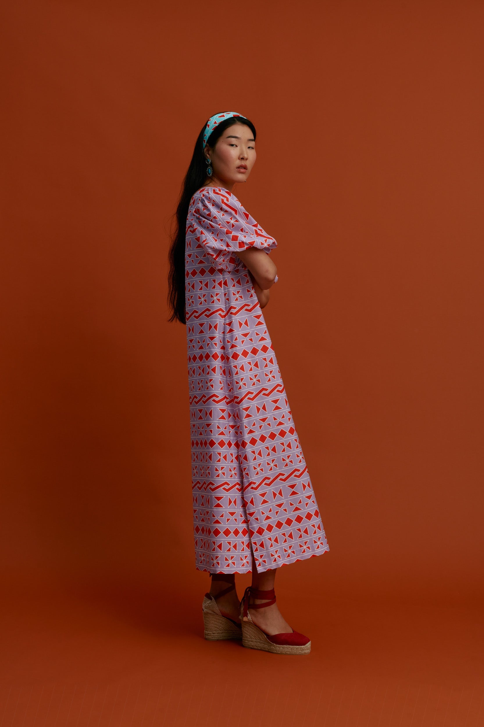 KALAMOTI Maxi Dress (Pyrgousika Purple base)
