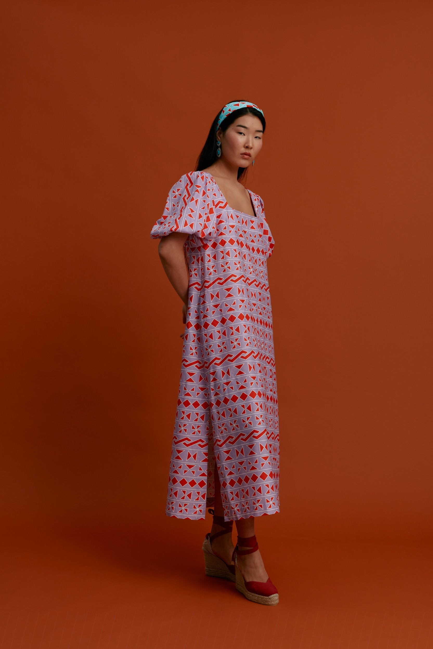 KALAMOTI Maxi Dress (Pyrgousika Purple base)