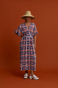 LILIKAS Maxi Dress (Pyrgousika Deconstructed red/blue)
