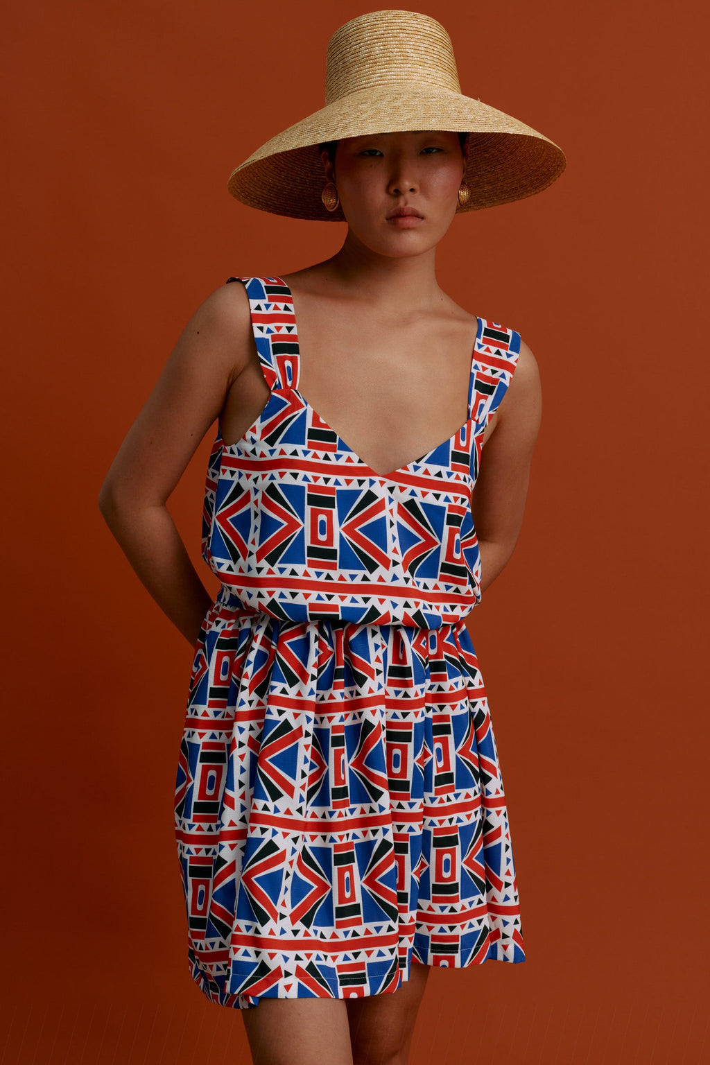 ARMOLIA Mini Dress (Pyrgousika Deconstructed red/blue)