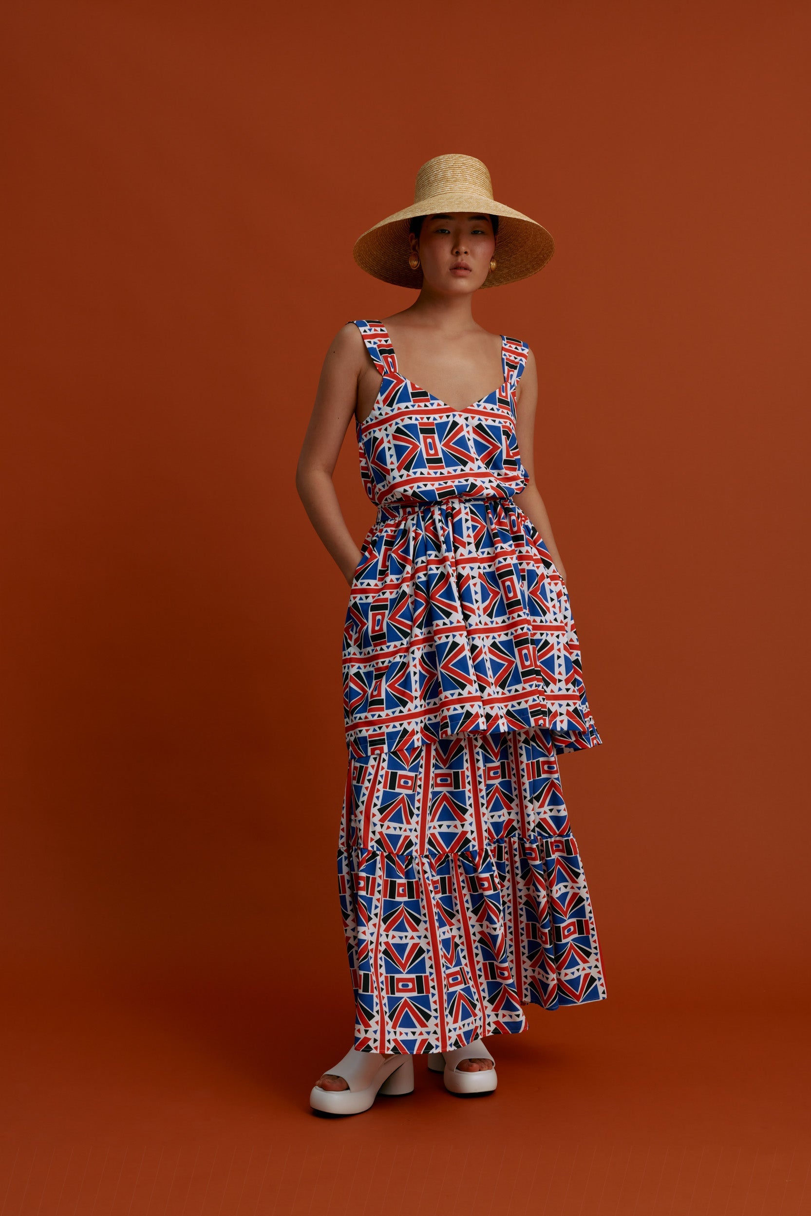 ARMOLIA Mini Dress (Pyrgousika Deconstructed red/blue)