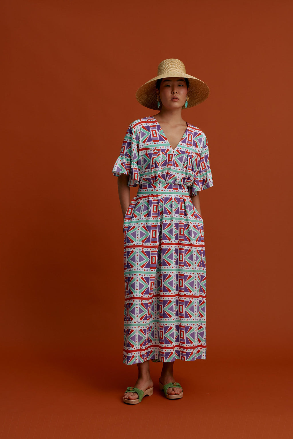 LILIKAS Maxi Dress (Pyrgousika Deconstructed purple/red)