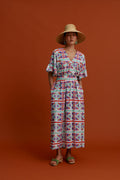 LILIKAS Maxi Dress (Pyrgousika Deconstructed purple/red)