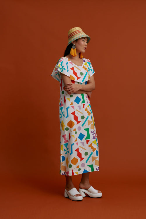 AGIASMATA Maxi Dress (Pyrgousika logo in white)